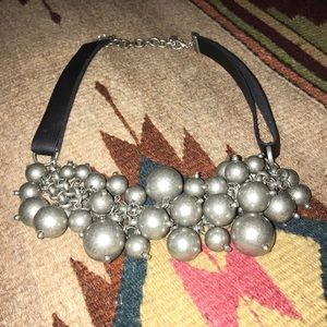 Silver tone choker
